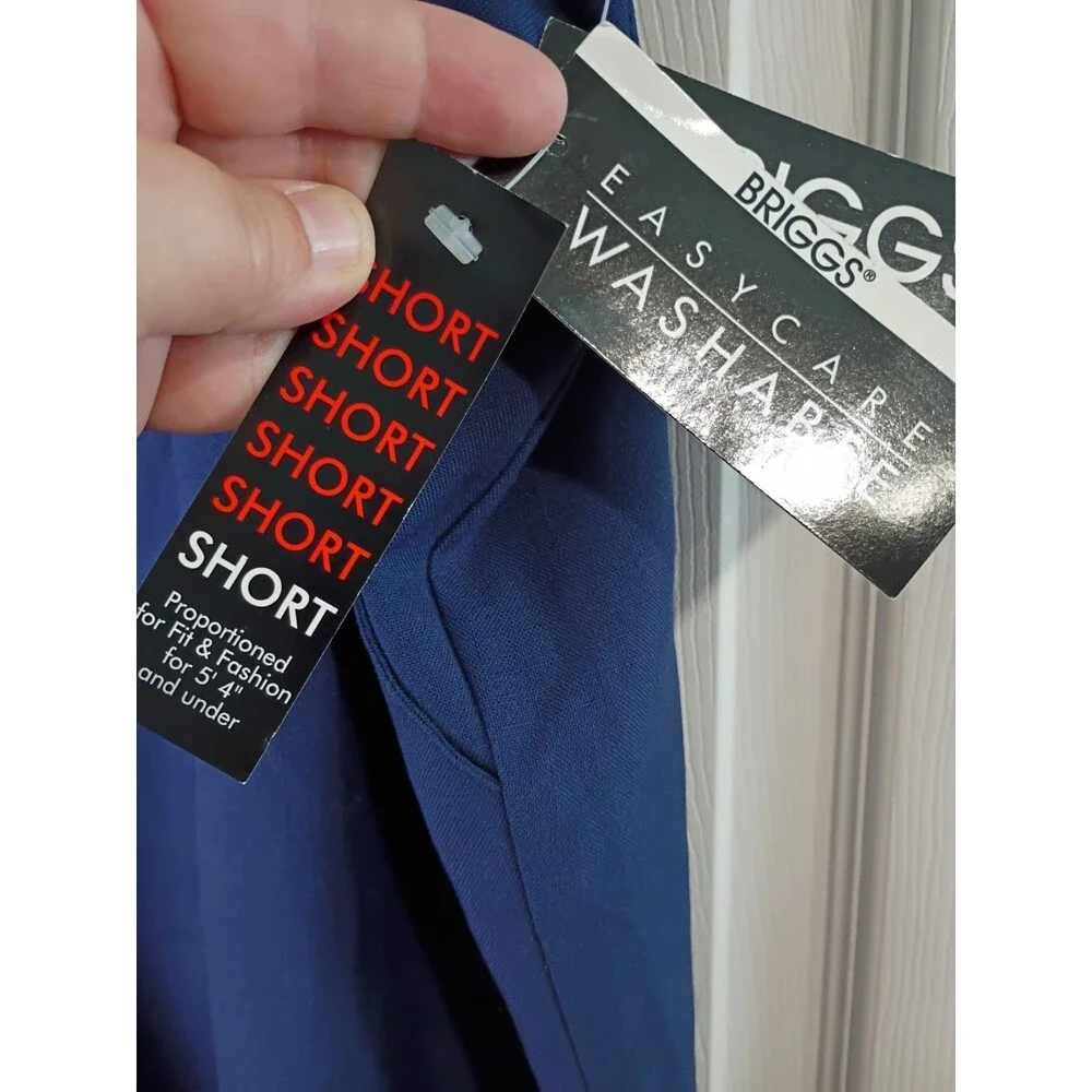Briggs Woman 24W Blue Elastic Waist Pocket Pullon Pants Easycare Short versatile